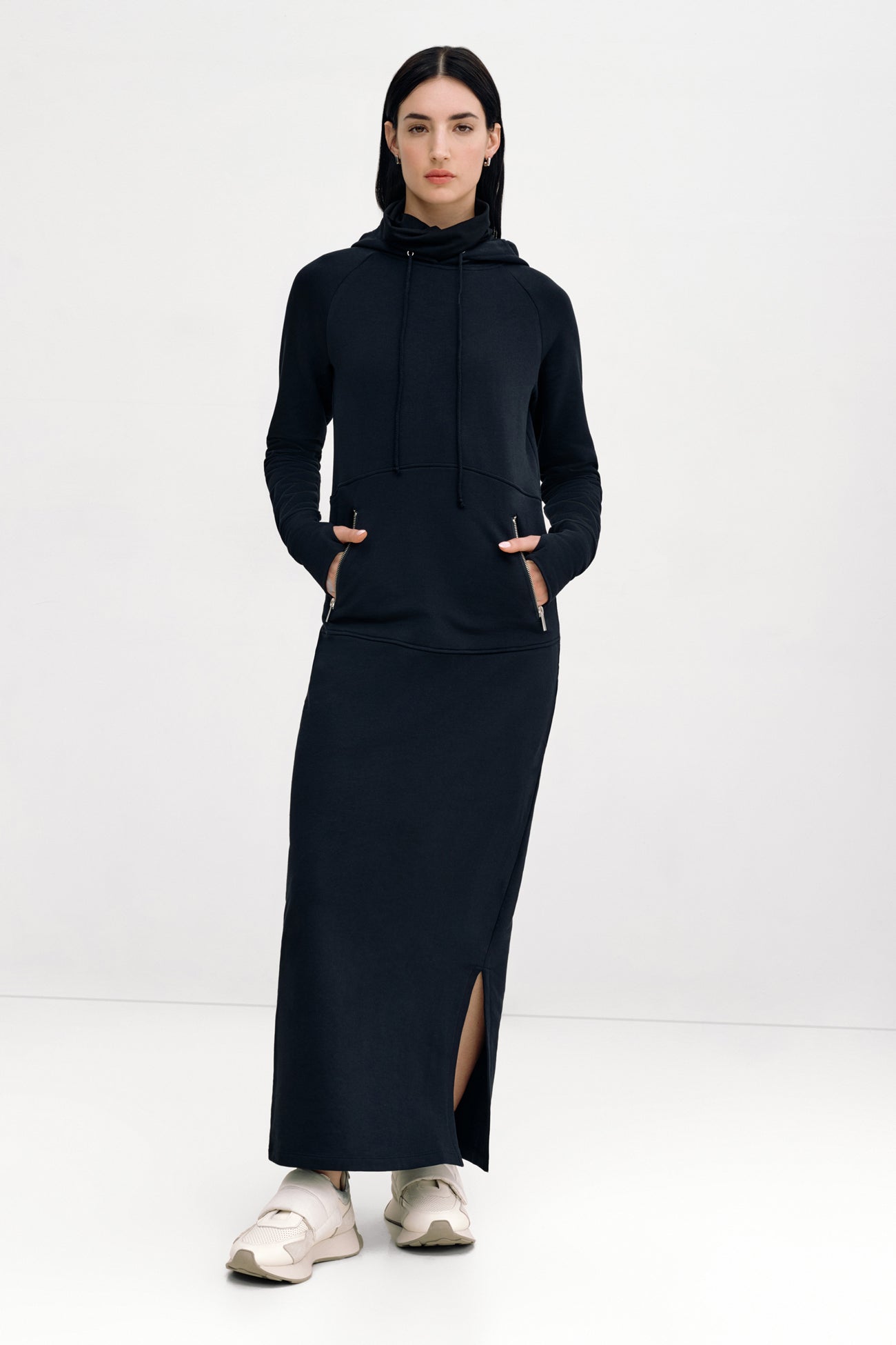 Women's Midweight European French Terry Maxi Dress - Elba