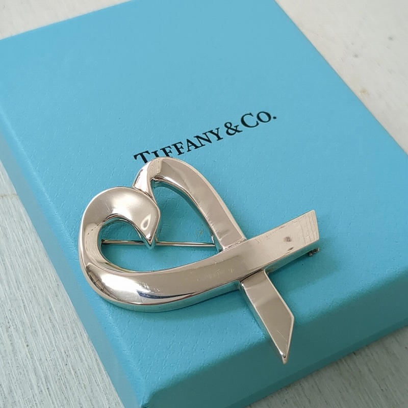 楽天市場】Tiffany & Co. ティファニー ラビング ハート ブローチ