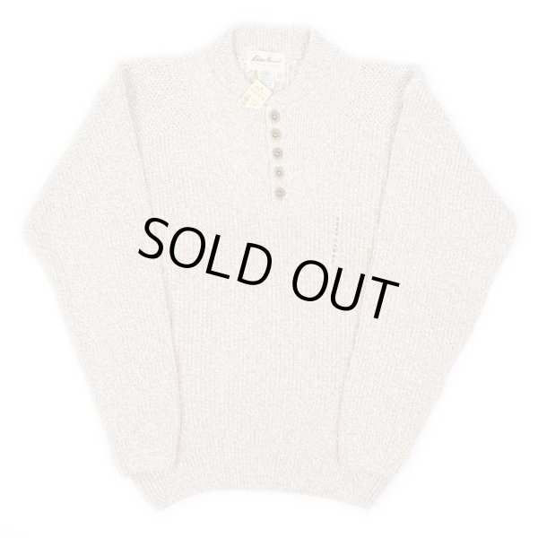 90's Eddie Bauer ヘンリーネック コットンニット 