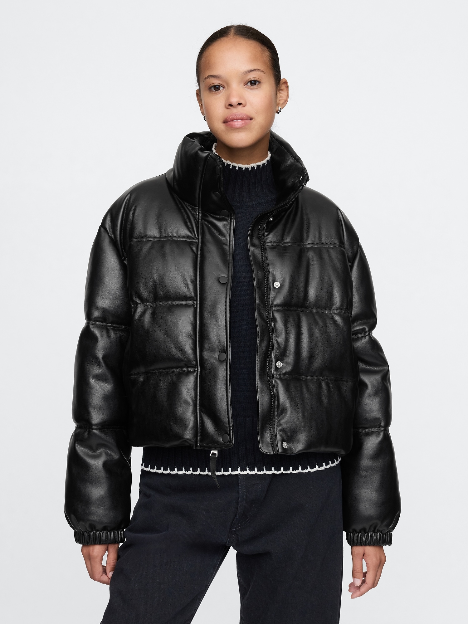 Gap公式オンラインストア | ヴィーガンレザー クロップド