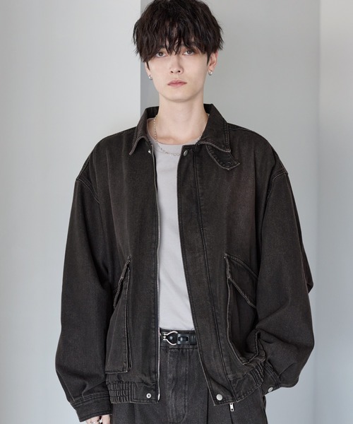 デニムジャケット gジャン ミリタリーデザイン12オンスデニムショート