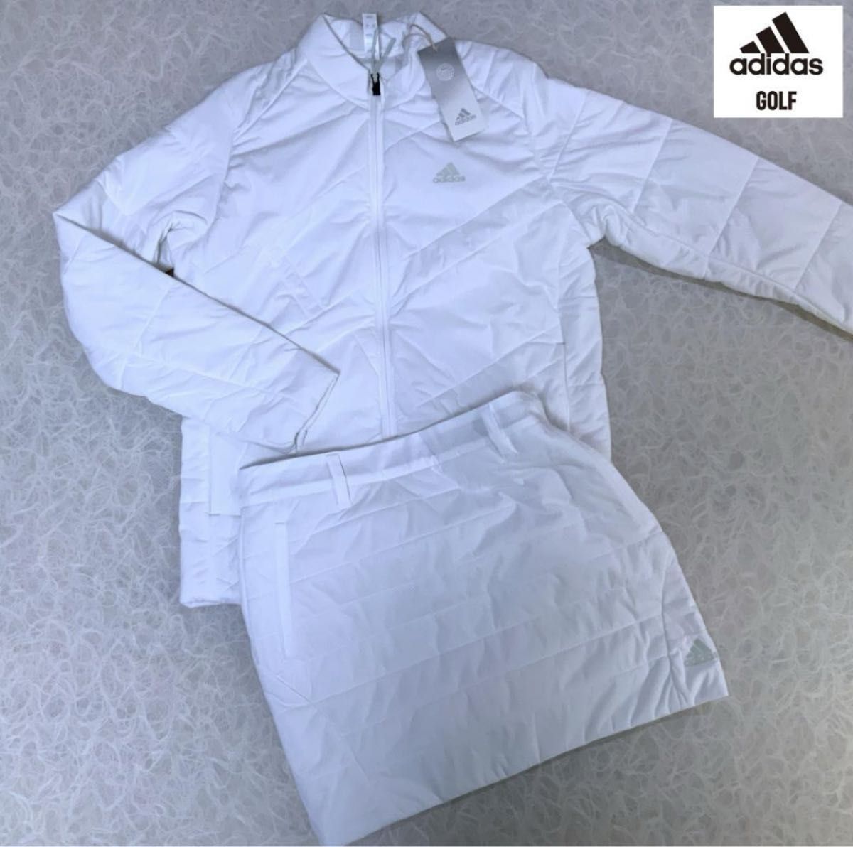 新品 アディダスゴルフ【M】中綿セットアップ ジャケット＆スカート