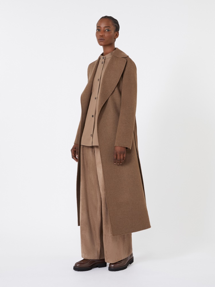 Reversible down jacket in water-repellent satin, brown | Max Mara