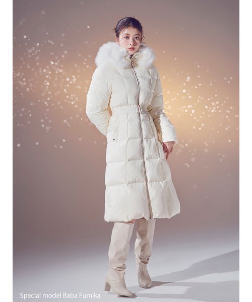 セール】【00サイズあり】スタイルアップフレンチダウンロングコート