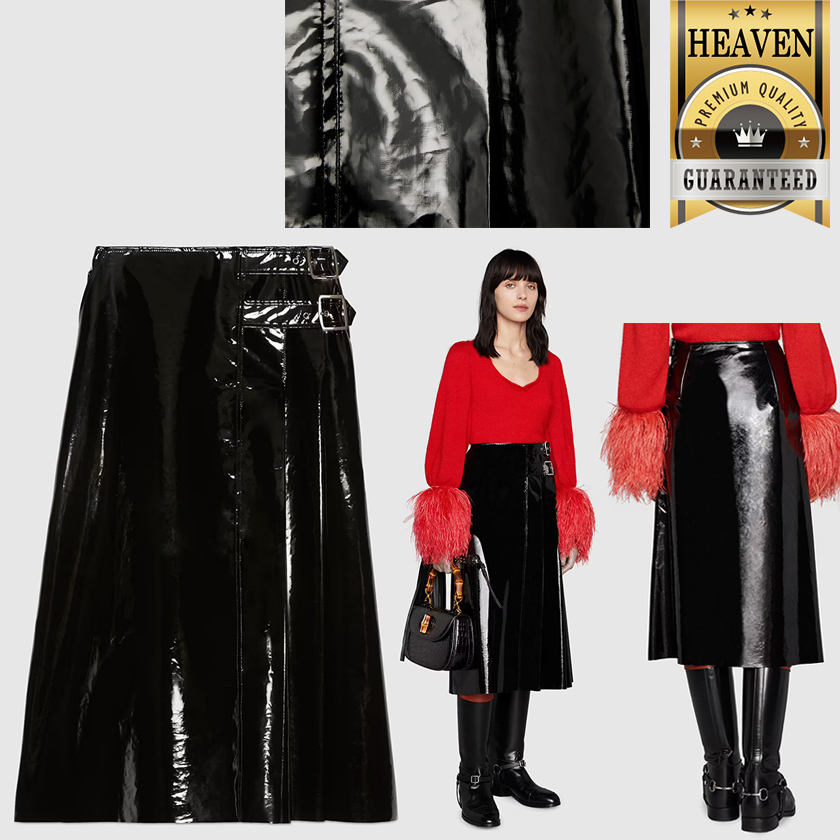 累積売上総額第1位【GUCCI☆グッチ】ビニール調 スカート (GUCCI