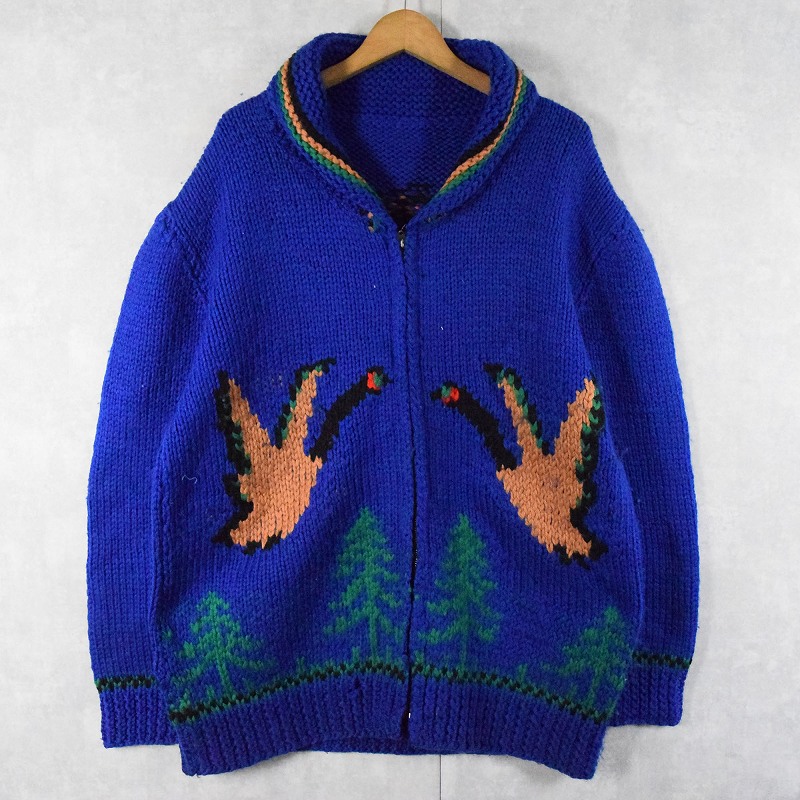 60年代 60s ショールカラー 青 │ヴィテージ古着屋Feeet 通販 名古屋