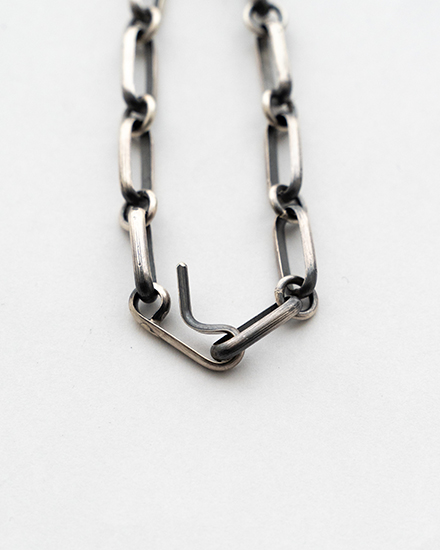 Indian Jewelry】Navajo『Lawrence Yazzie』 Long & Round Link Chain