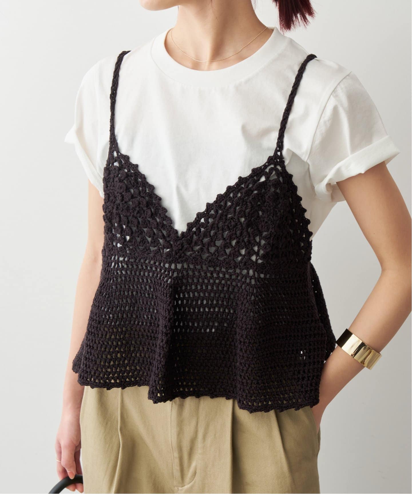 クロシェニットキャミソール（キャミソール）｜Spick and Span