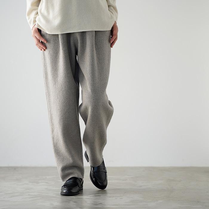 evam eva（エヴァムエヴァ） プレスウール パンツ press wool pants