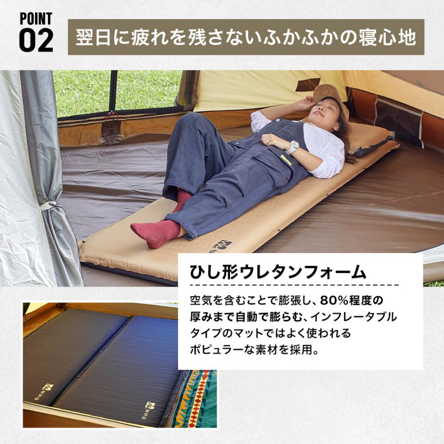 WAQ 【お得な2個セット！】WAQ インフレータブル式マット 8cm 2個
