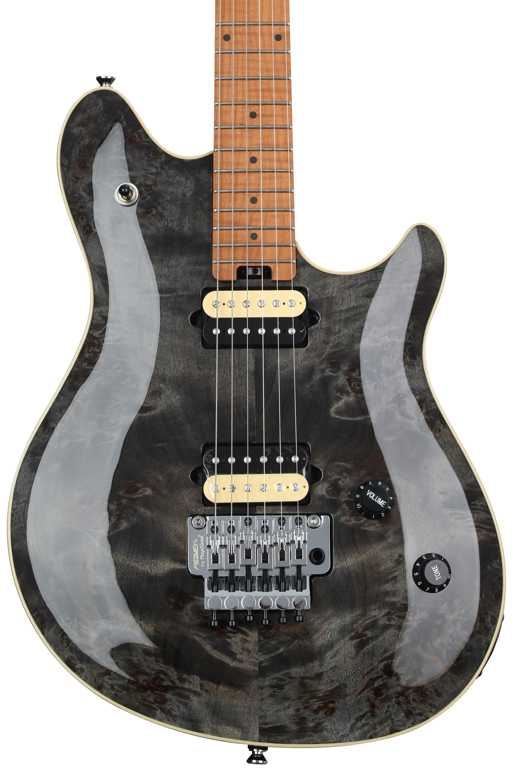 Peavey HP 2 Poplar Burl Electric Guitar - Transparent Black