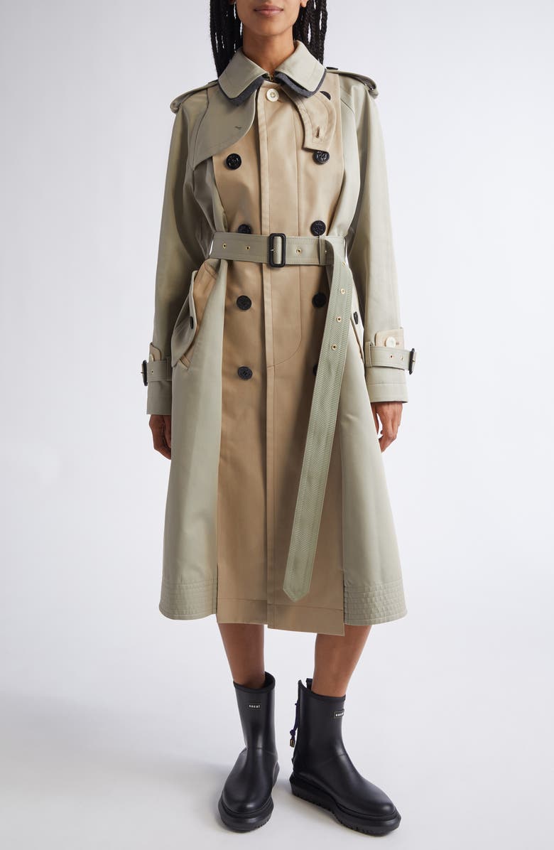 Sacai Cotton Gabardine Trench Coat | Nordstrom