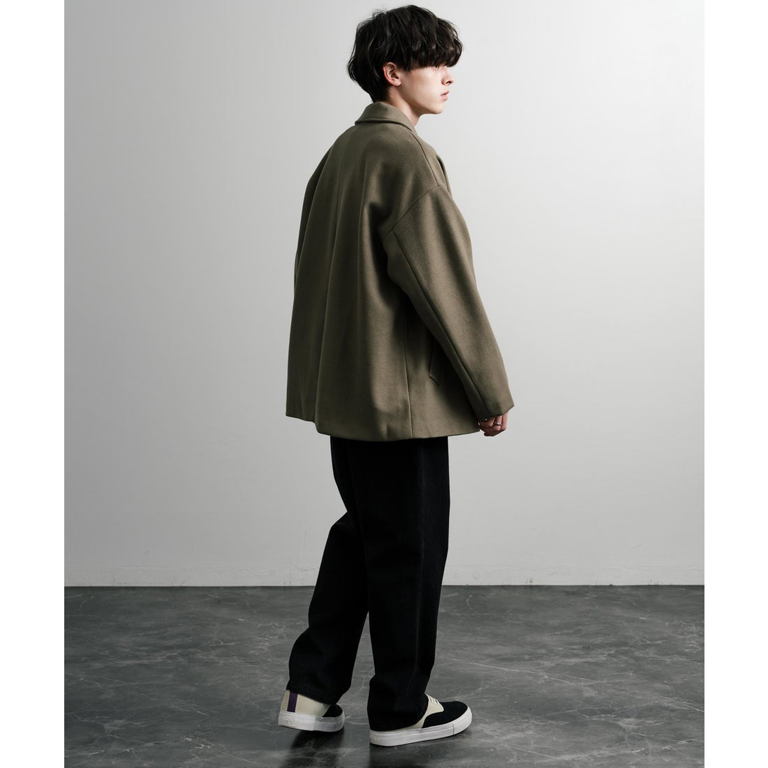 ロッキーモンロー Rocky Monroe Pコート ダブル ショート丈 メンズ