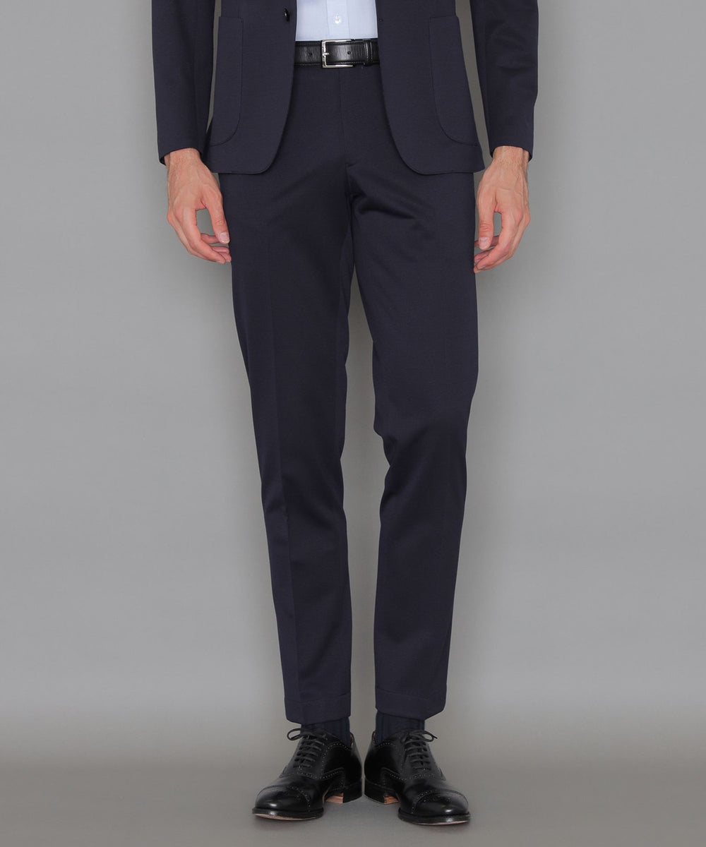 FLEX JERSEY】強撚ミニハウンドトゥースジャージーセットアップパンツ