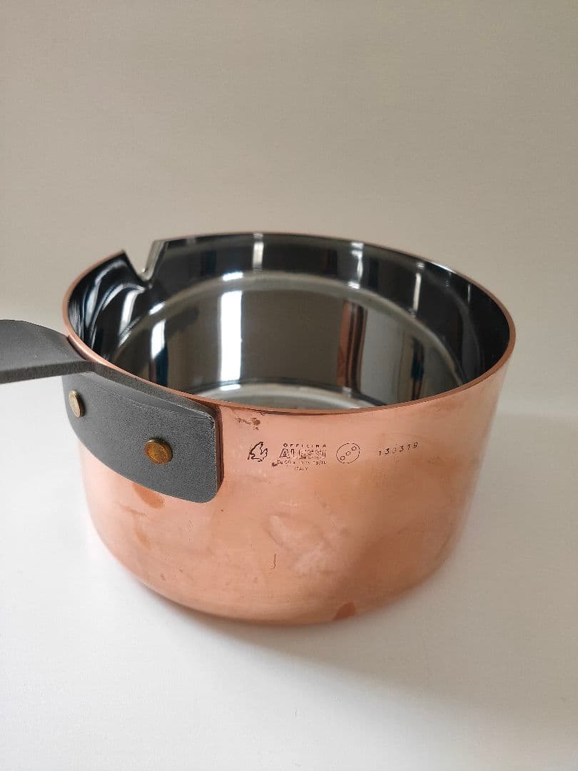 希少！大特価！新品未使用！⠀】アレッシー ソースパン 銅片手鍋