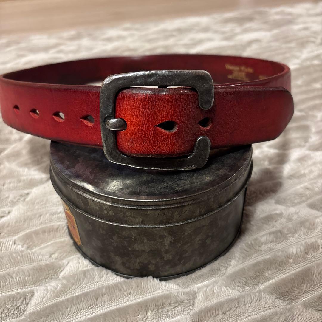 Vintage Works レザーベルト 赤 日本製 希少カラー Vintage Works レザーベルト 赤 日本製 希少カラー - メルカリ