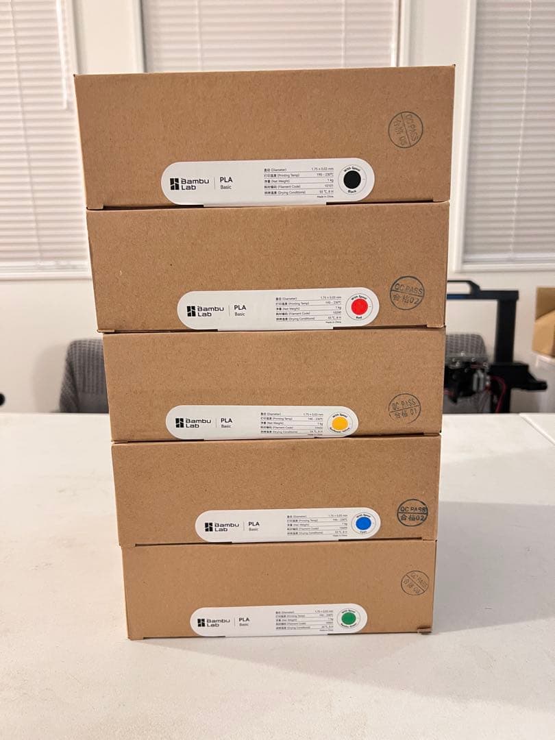Bambu Lab フィラメント スプール付き PLA Basic 5色セット Amazon.co.jp: Bambu Lab PLA ベーシック 3dプリンターフィラメント