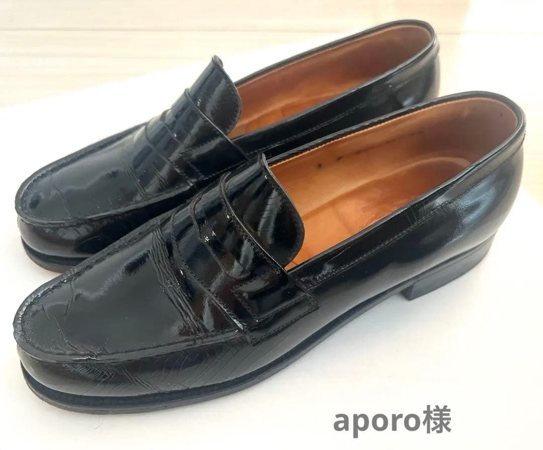 JMウエストン　ローファー　エナメル　旧ロゴ　23cm 3B ジェイエムウエストン 180 シグニチャーローファー クロコダイル