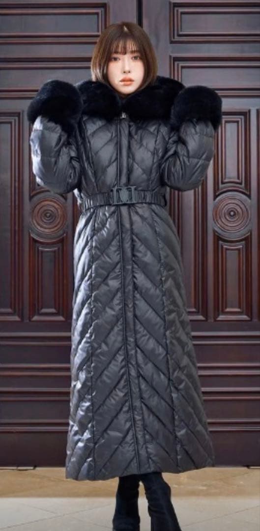 Darich ダーリッチ ロングダウンコート ファー付き ブラック Sサイズ レディミディダウンコート – Darich (ダーリッチ)