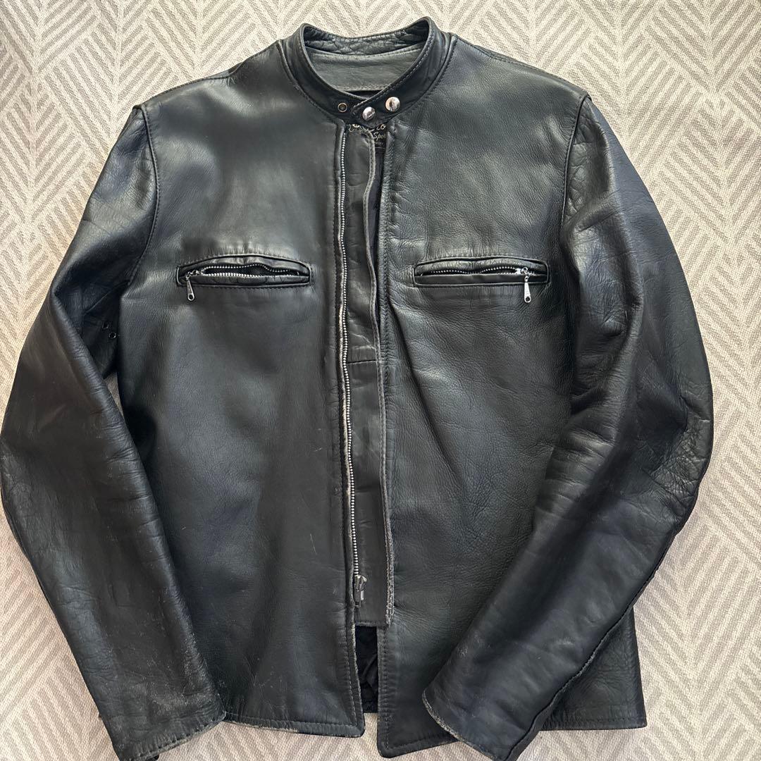 Brooks Leather　ライダースジャケット　レザー　ブラック BROOKS◇シングルライダースジャケット/--/レザー/BLK : セカンド