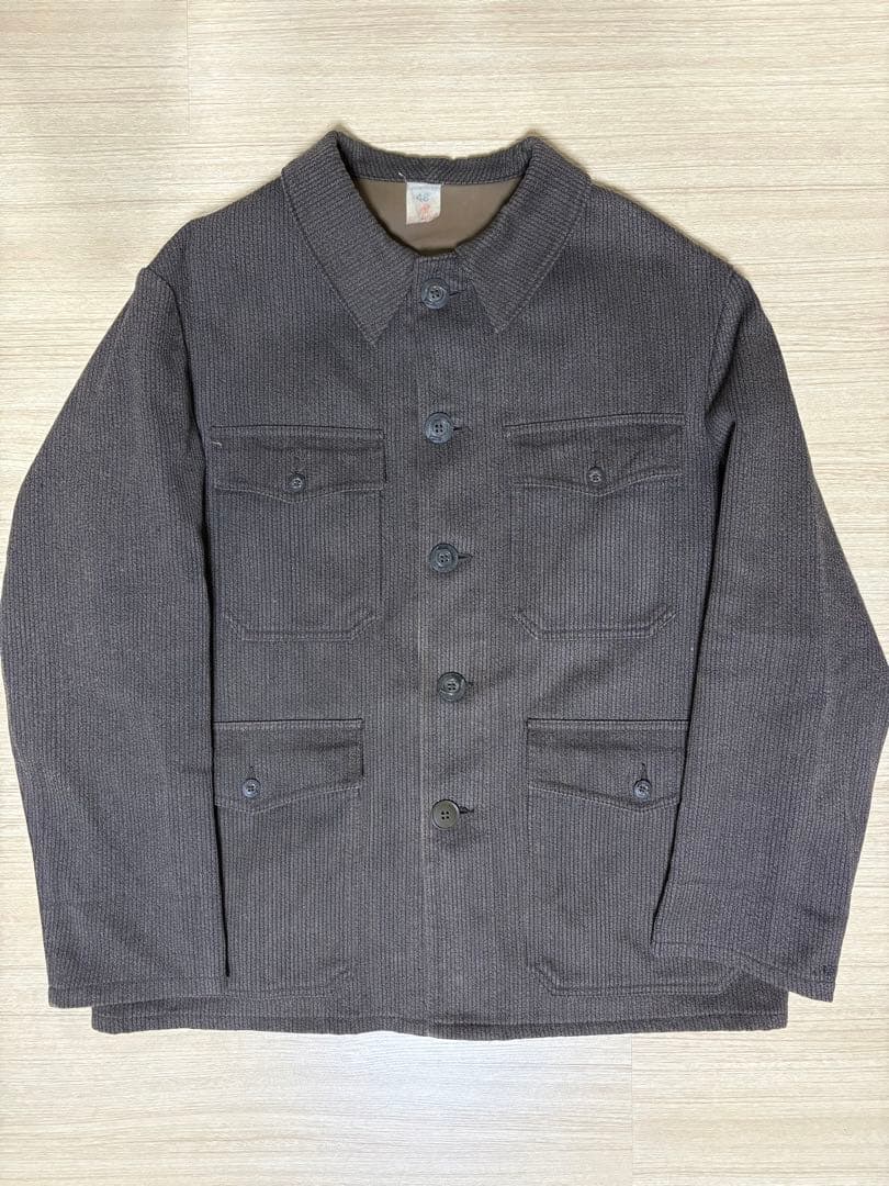 美品 50〜60s pique hunting ジャケット　黒ステッチ　ブラウン 美品 50〜60s pique hunting ジャケット 黒ステッチ ブラウン 美品 50