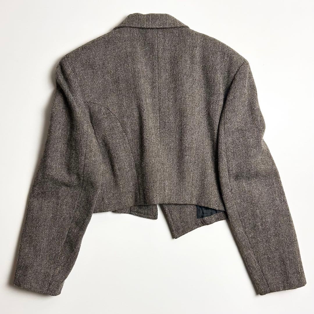 80s【美品】トリココムデギャルソン/ショート丈ヘリンボーンジャケット