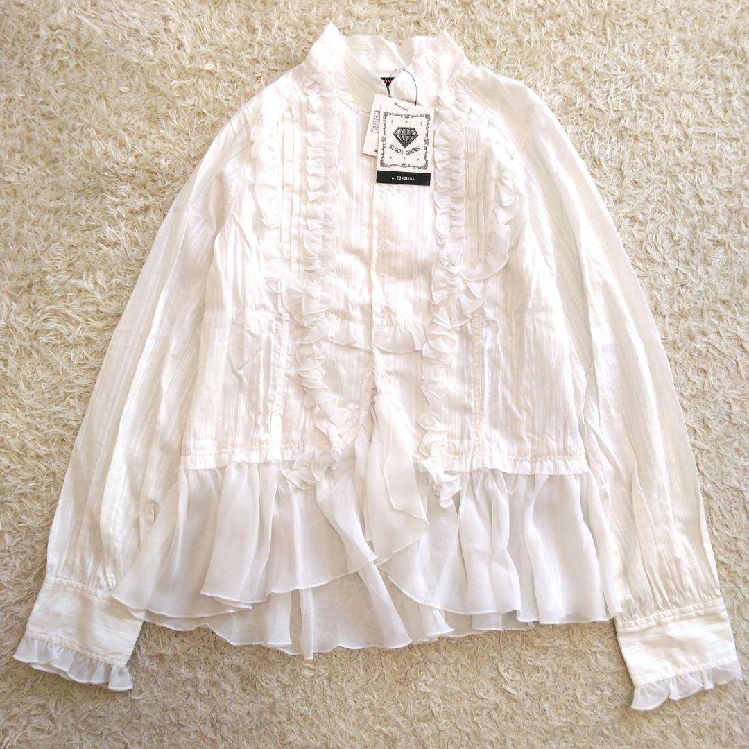 【タグ付き】ALGONQUINSアルゴンキン フリル付きホワイトシフォンブラウス 2026年最新】アルゴンキン ブラウスの人気アイテム - メルカリ