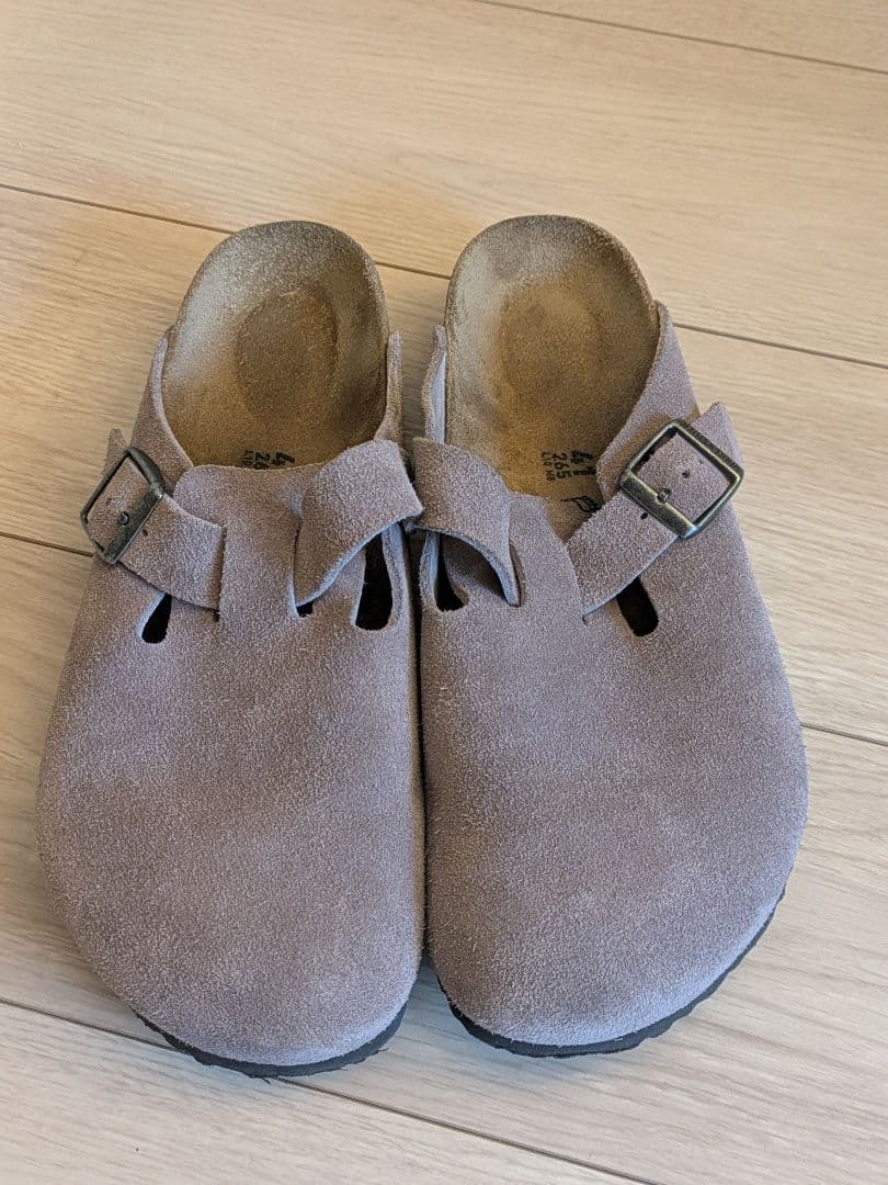 2/8迄セール!BIRKENSTOCK ボストン26.5 フェイデッドパープル Boston Big Buckle Nubuck Leather in Color Faded Purple