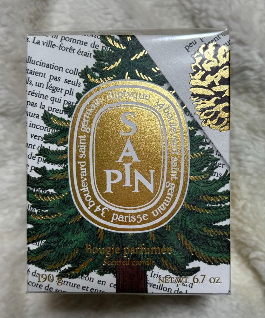 ディプティック サパン　2025ホリデー限定 キャンドル 190g ディプティック］限定版 クラシック キャンドル サパン［2025年 10月