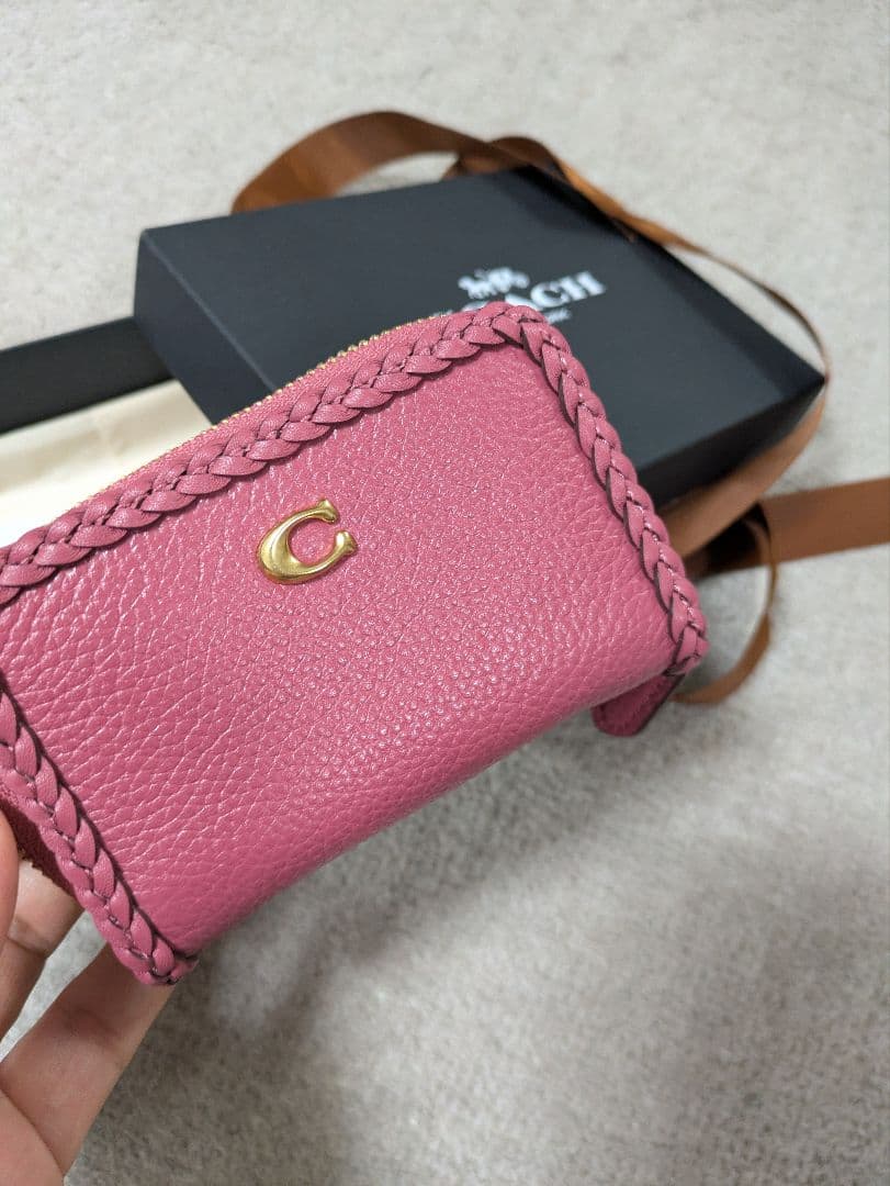coach コーチ　新品、正規品　ミニ財布　ケース　カードケース COACH（コーチ） 財布 エッセンシャル フラップ カード ケース（ミニ